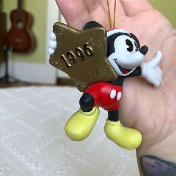 Enesco Disney Mickey Mouse 'Mickey on Star' 1996 Christmas Ornament Collectible - Picture 1 of 8